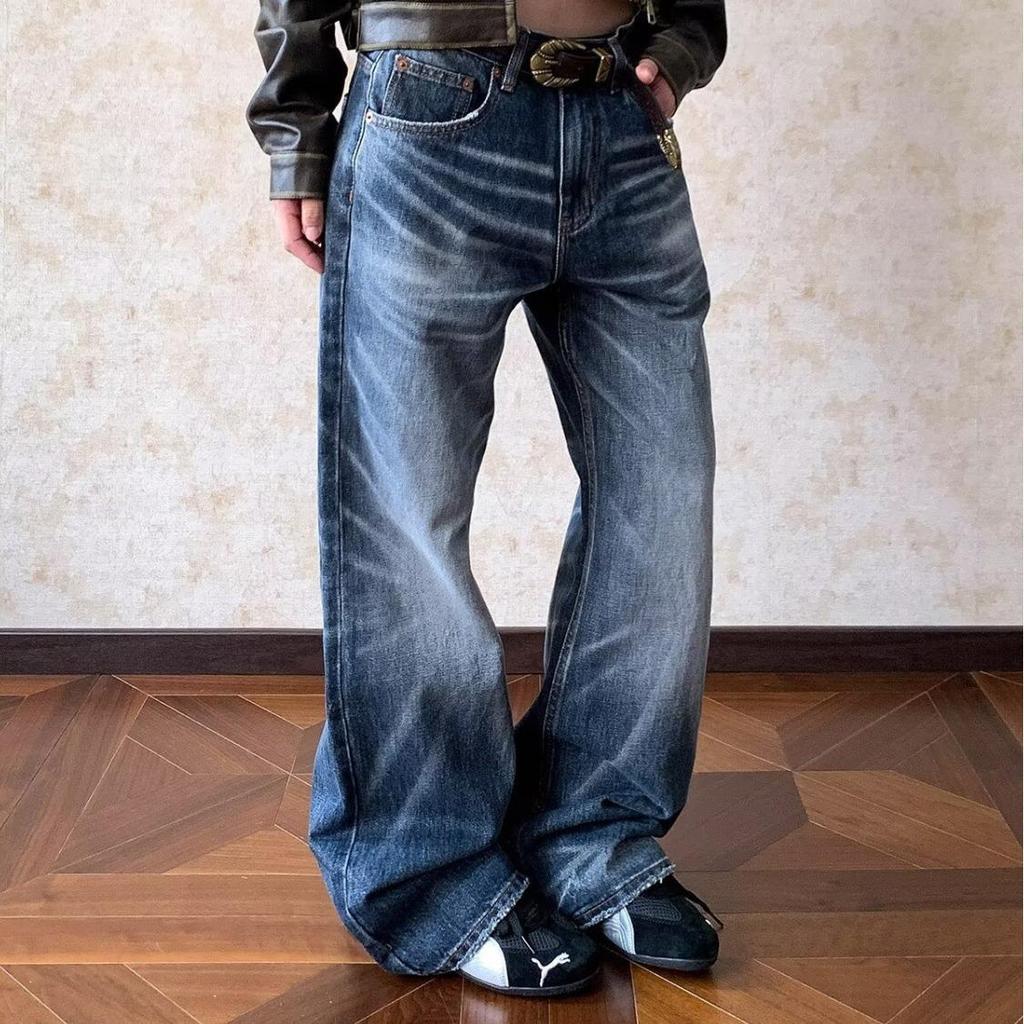 Men's Distressed Ripped Straight-Leg Jeans – American High Street Style