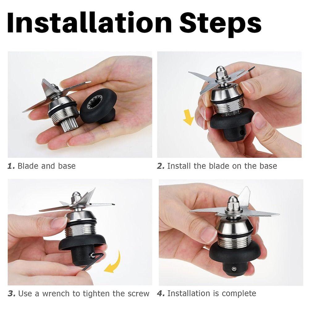 1Set Mushroom Head Connector Blender Drive Socket with Wrench Screw Black Blender Spare Parts for Vitamix Blender Universal