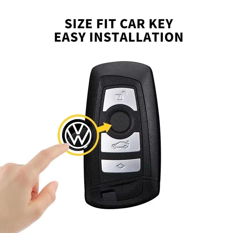 14mm Car Key Emblem Stickers Auto Control Key Logo Accessories For Volkswagen B7 B6 B5 Golf 4 5 6 Polo Passat CC Jetta Mk6 Tiguan Gol Cross Fox Plus