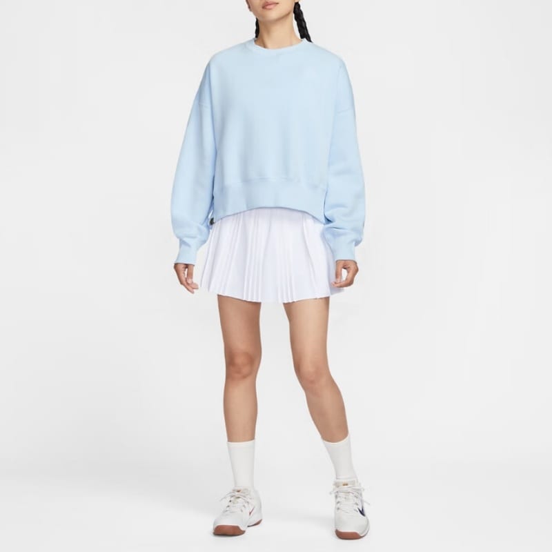 Nike COURT HERITAGE Fleece Lined Sports Crew Neck Pullover Sweatshirt Women's IO0485-441