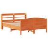 Solid Wood Bed Without Mattress Wax Brown 120 X 190 Cm Pine Wood