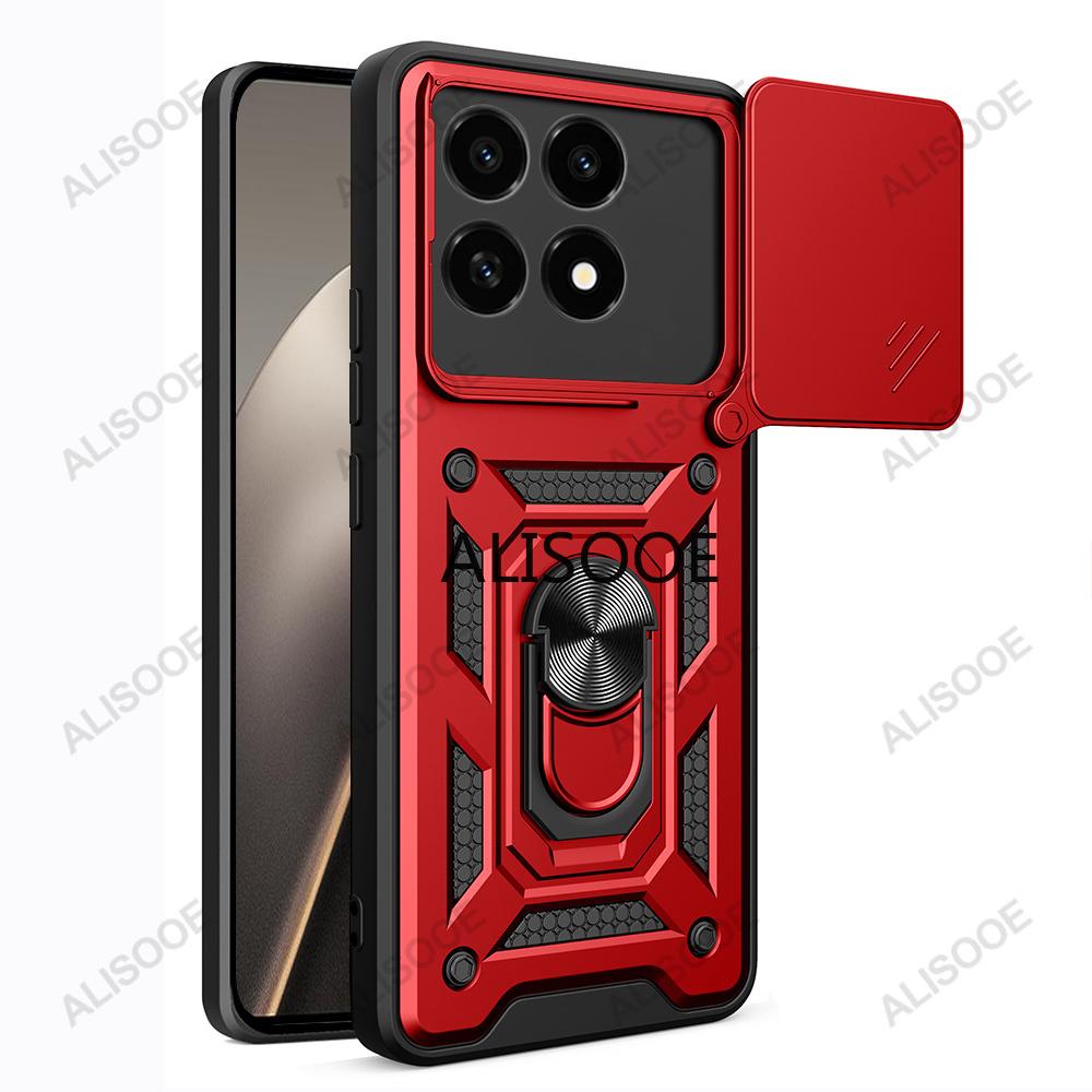 Armor Funda for Xiaomi 15T Case for Xiaomi Mi 15T Pro Cover Slide Camera Ring Holder Kickstand Shockproof Phone Capa