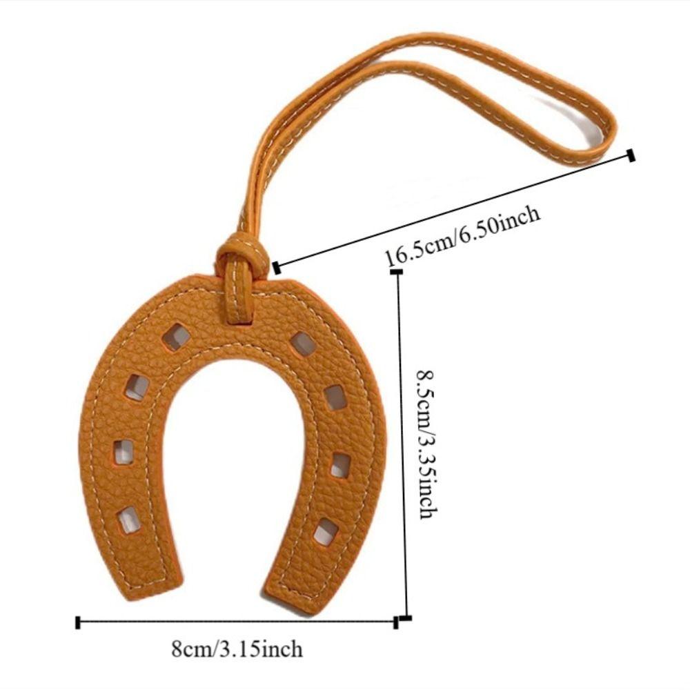 2PCS Fashion Key Chain Leather Purse Accessories Cute Horse Hoof  Pendant  School