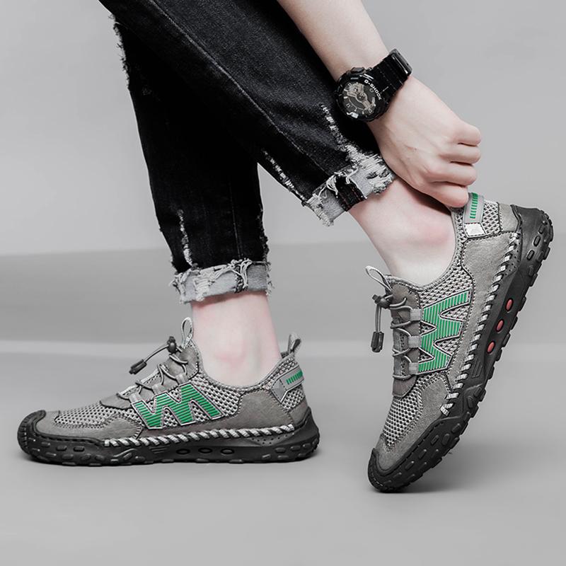 Модная брендовая мужская спортивная обувь из сетчатой ткани для отдыха на открытом воздухе — фото 6