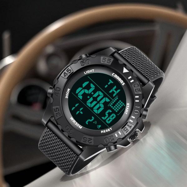 COOBOS Sports Electronic Wristwatch Waterproof Watch Soldier,Korean Popular Watches