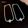 18k Real Gold Electroplated Zircon Flower Bracelet Light Luxury Bracelet European and American Simple and Exquisite Jewelry Women