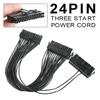 24 Pin Dual Power Supply Adapter Cable For PC ATX Motherboard Add On