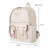 Sanrio Characters Daypack, 41cm High X 28cm Wide X 14cm Deep, Polyester Check Pattern, with Stuffed Animals, 17L Capacity (Pochacco)
