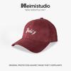 25 Early autumn new three-dimensional embroidered plush high-quality baseball cap versatile face small warm cap