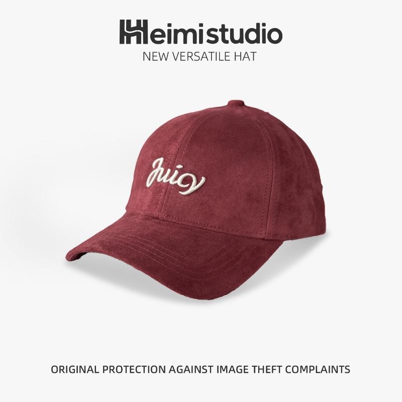 25 Early autumn new three-dimensional embroidered plush high-quality baseball cap versatile face small warm cap