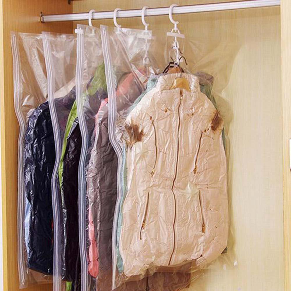 Side Pull Hanging Vacuum Compression Bag Clothes Hook Hanging Clothes Storage and Finishing Bag Clothing Dust Cover 2280₽