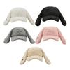 Winter Warm Cap Plush Hat with Rabbit Ears Soft Breathable Furry Baseball Hat Women Headdress Outdoor Activity Headgear