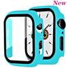 Tempered Glass+Case For Apple Watch Series 9 8 7 41mm 45mm 42mm PC Bumper Screen Protector Cover iWatch 6 5 4 Se 44mm 40mm Shell