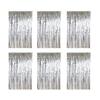 6 Pieces Glitter Party Backdrop Metallic Tinsel Curtain Birthday Wedding Baby Shower Background Favor Supplies