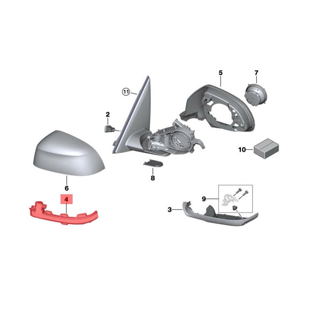 Car Side Rearview Mirror Turn Signal Light for BMW X3 G01 X4 G02 X5 G05 X6 G06 X7 G07 2017-2021 63137441439 63137441440