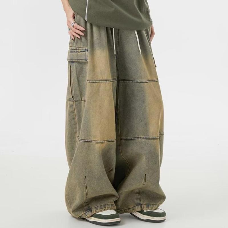 

Японские рабочие брюки унисекс — свободные, широкие, с манжетами, повседневные брюки в стиле Харадзюку 2XL