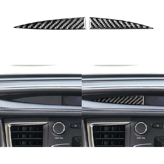 Real Soft Carbon Fiber Car Ignition Lock Panel Engine Start Stop Switch Cover Trim Sticker Auto Interior Accessories Compatible with Toyota