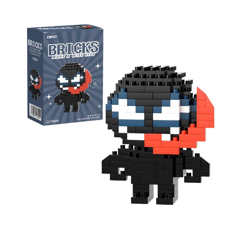 .Spider Man Building Block Deadpool  Venom Iron Man Figure Batman Super Hero Cartoon Character Model Toys for Gifts