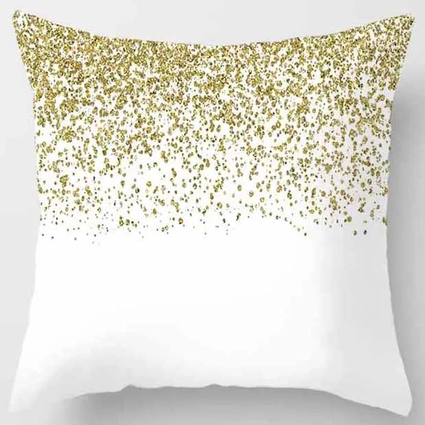 Yellow and Pink Pattern Square Pillowcase Home Decoration Cushion Cover