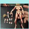 Attack On Titan Pvc Action Figure Model For Office Desk Decor With Articulation