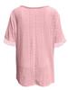 2025 European Women's V-Neck Lace Patchwork Knit T-Shirt