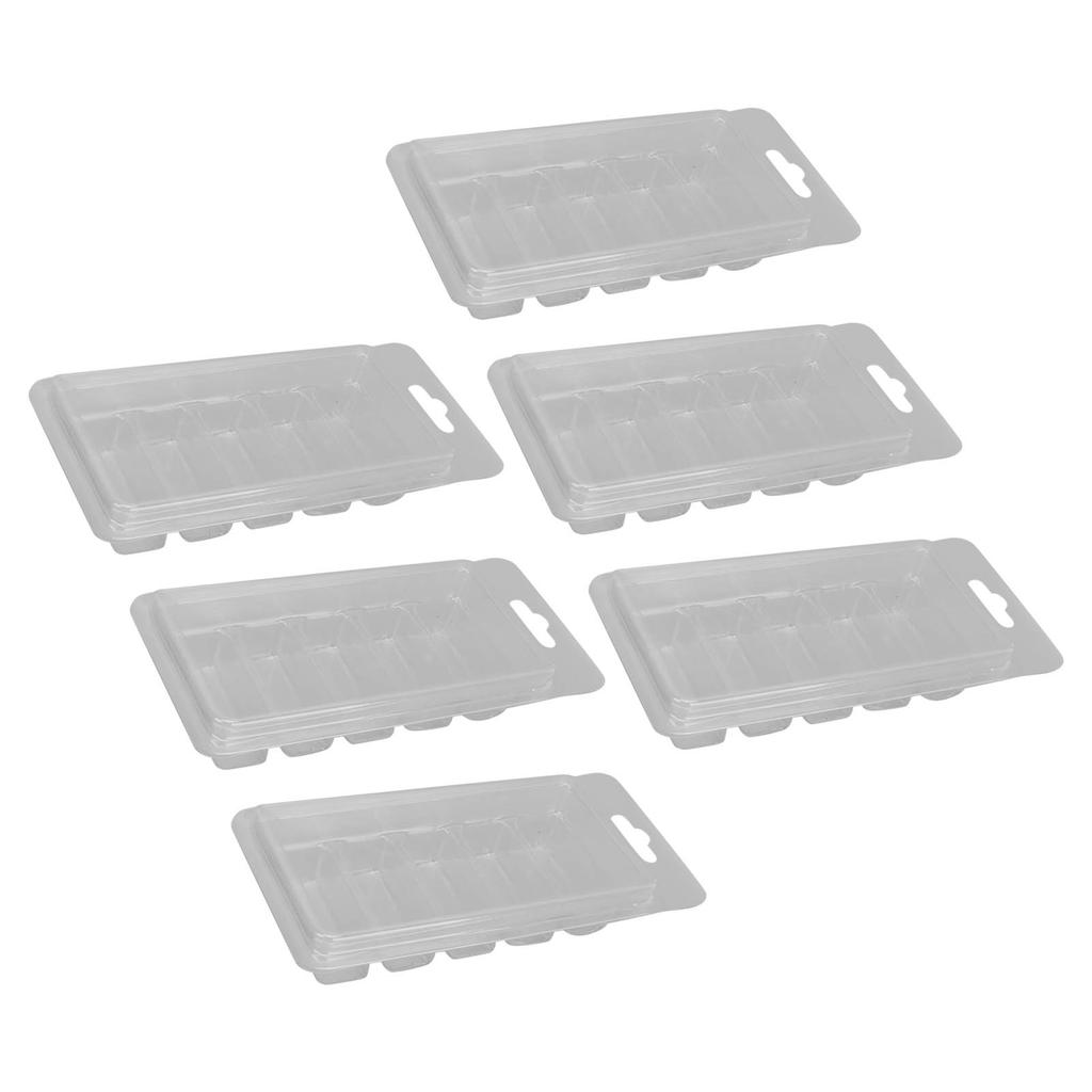 100 Stück 5 Zellen Wachsschmelzformen Leere PET Wachsschmelzbehälter für DIY Wachsschmelzen Dochtlose Kerzen
