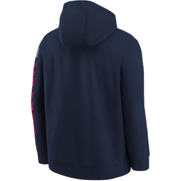 Nike X MLB Hoodie Letter Logo Print Fleece Casual Long Sleeve Kids Hoodies Navy-Blue 3Z3B7NMB5-BOS