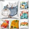 Pumpkin Halloween Thanksgiving Printing Series Pattern Pillowcase Square Home Office Decoration