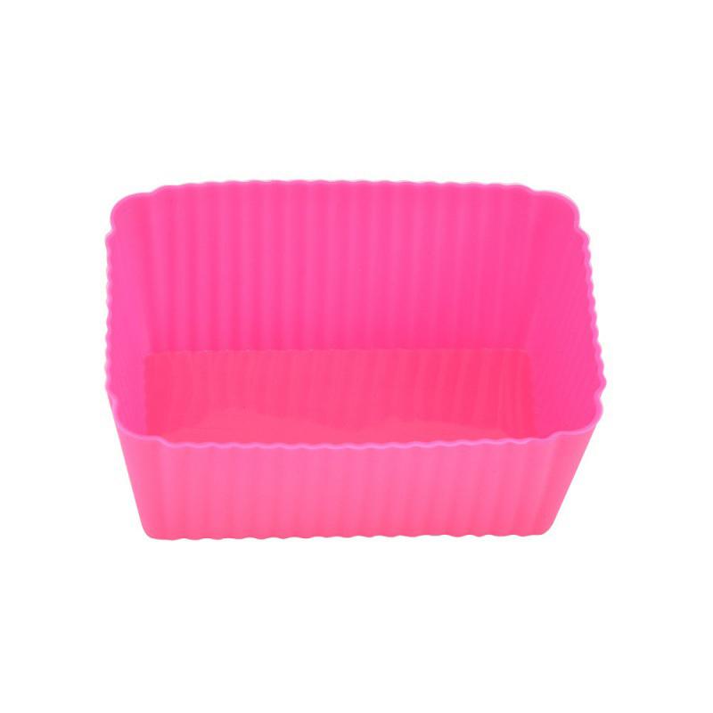 

5 шт. Силиконовая форма для торта Прямоугольная форма для маффинов и кексов Многоразовая форма для выпечки Инструмент для украшения торта своими руками Свадебные украшения для вечеринки по случаю дня рождения розы красного