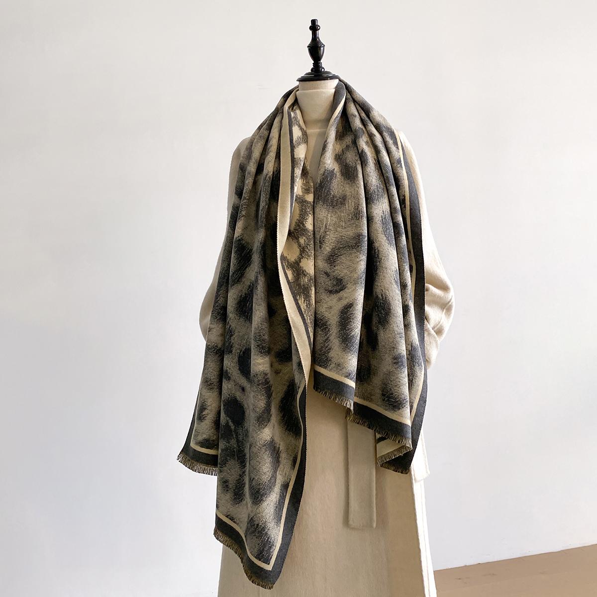 

Women Floral Print Scarf Winter Warm Shawl And Wrap Bandana Pashmina Female Foulard Blanket