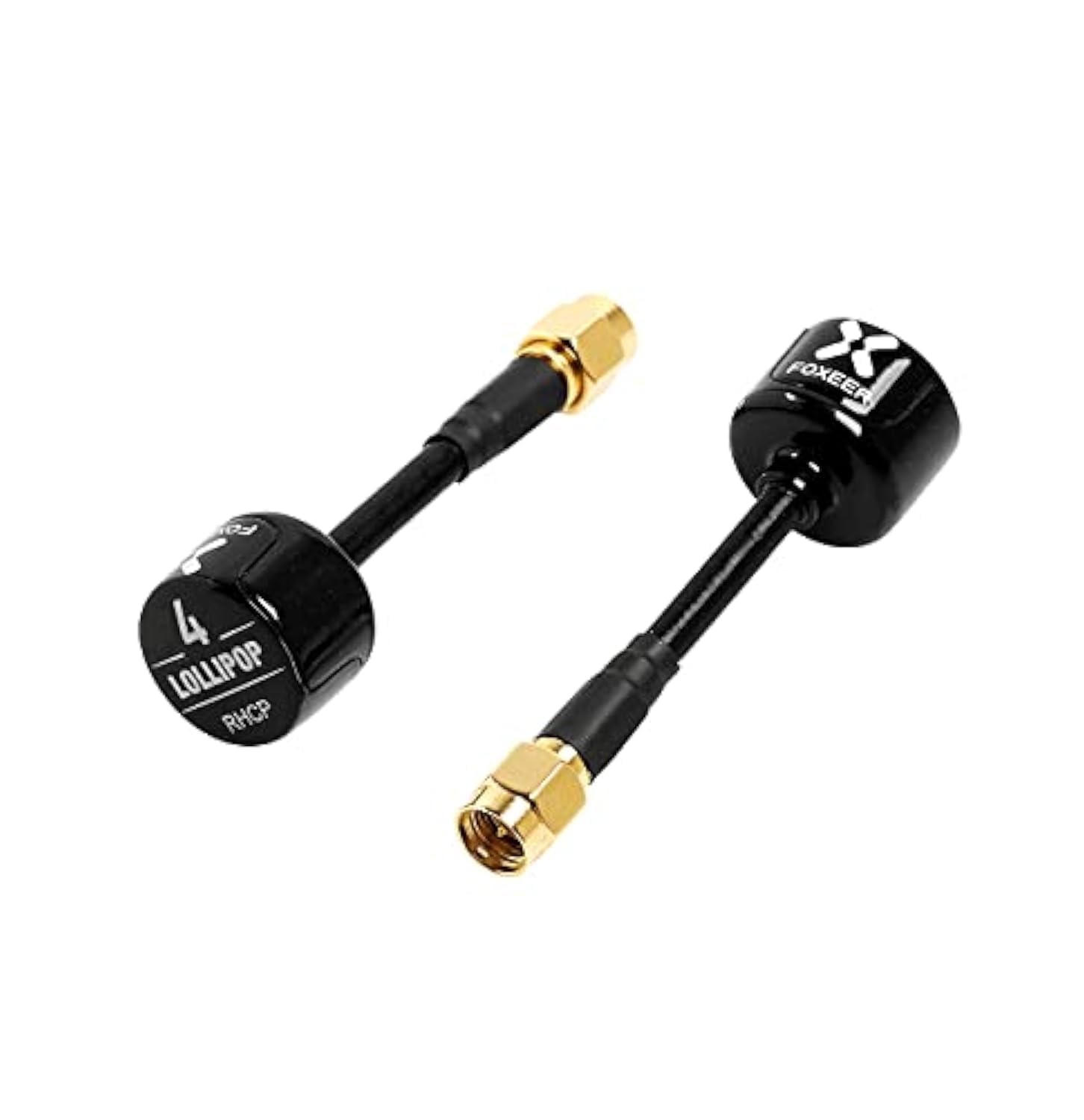 

Foxeer 2pcs FPV Antenna Lollipop Super Mini RHCP Antenna SMA Male For RC Drone FPV Quadcopeter Multicopter 5.8G 2.3dBi TX/RX (Black) чорний