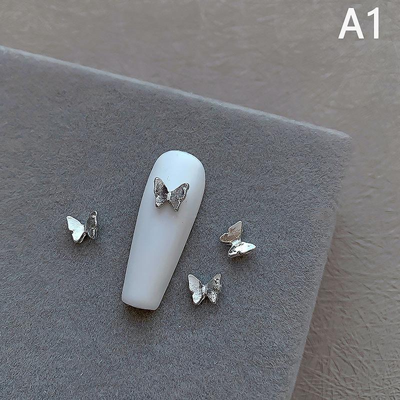 10 Stück Nail Art Charm Glänzende Nageldekoration Glitzer Nagel Maniküre Zubehör Bowknot Schmetterling Nail Art Dekorationen Teile