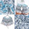 Summer Polyester Print Shorts With Tie Waist For Casual Wear