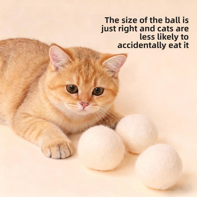 Cat Prey Ball, Silent Wool Ball Toy, Cat Chase, Self-entertainment and Boredom Relief Tool, Cat Teaser, Durable Silent Ball