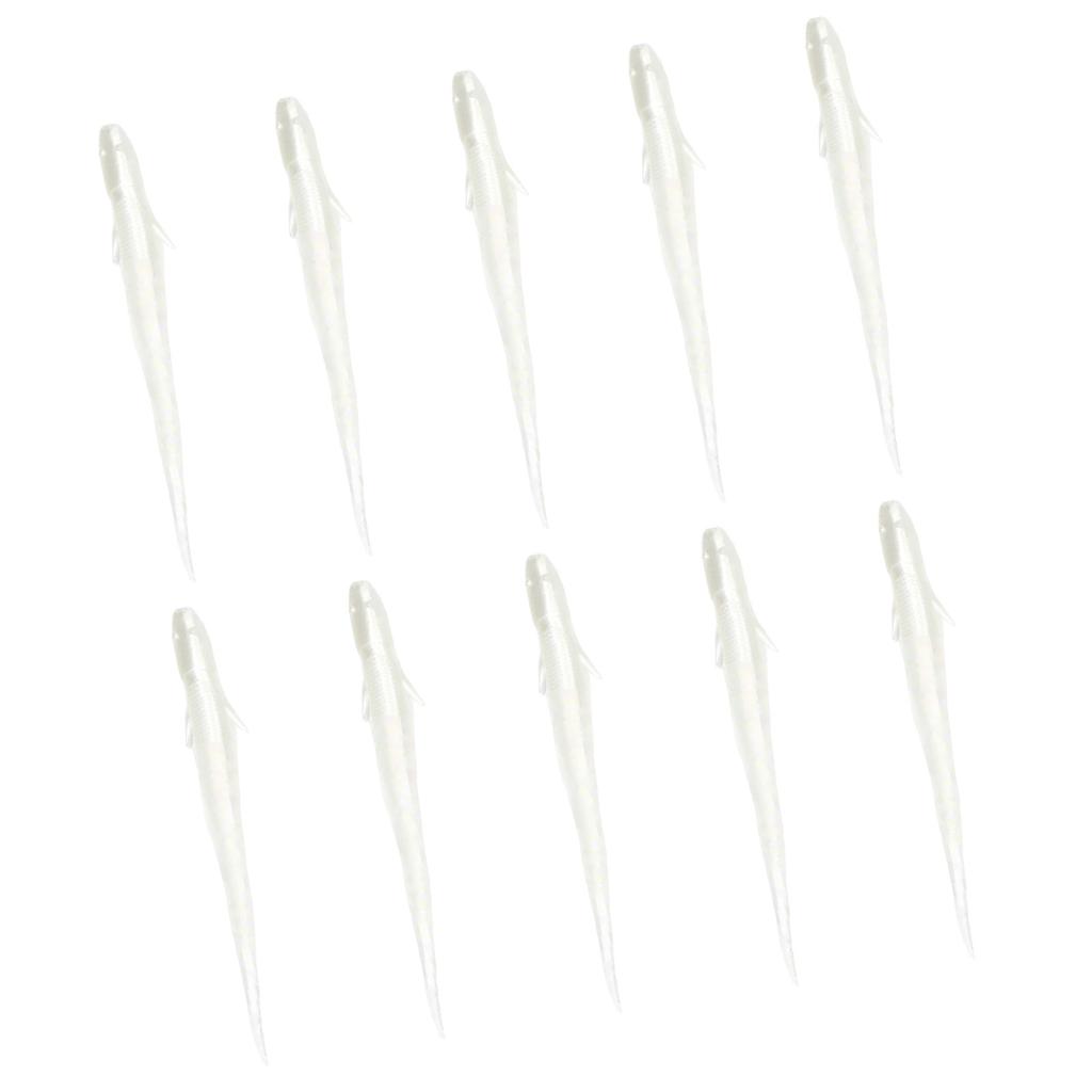 10pcs Soft Fishing Lure 10cm 3g Artificial Loach Bait for Bass Trout Swimbait Wobbler Fishing Lures Bionic Fishing Baits