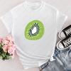 Summer Cute Kiwi Fruit Shirt Woman Man Casual Cotton Graphic T Shirts Creative Streetwear Camisetas Girlfriend Shortsleev