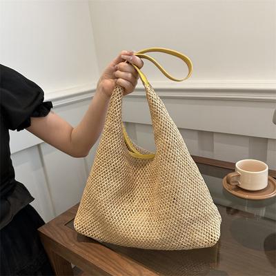 Tooxika Women's Hand-held Woven Fashion Single Shoulder Bag Seaside Travel Tote Bag