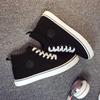 Mens High top Footwear Fashion Canvas Shoes Flat High top Men's Casual Shoes Cool Street Brand Shoes Classic Black White A136