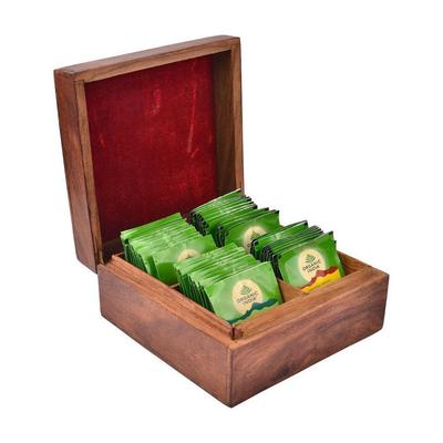 Чайний подарунковий набір у дерев'яному футлярі. (60 пак), Deluxe Wooden Gift Box, Organic India