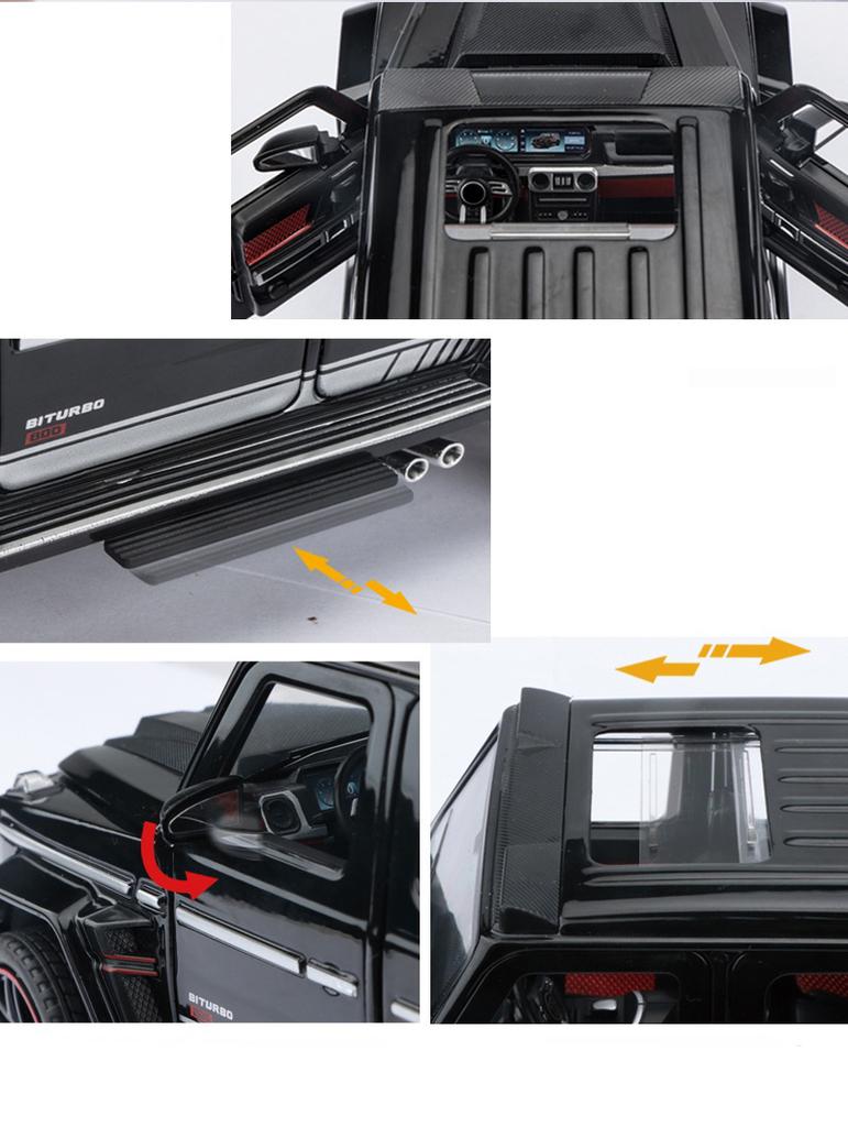 1/24 Scale Mercedes Benz G800 Off Road SUV Diecast Model Alloy Metal Car DIY Desktop Displays Home Trendy Toys Ornaments Sound & Light