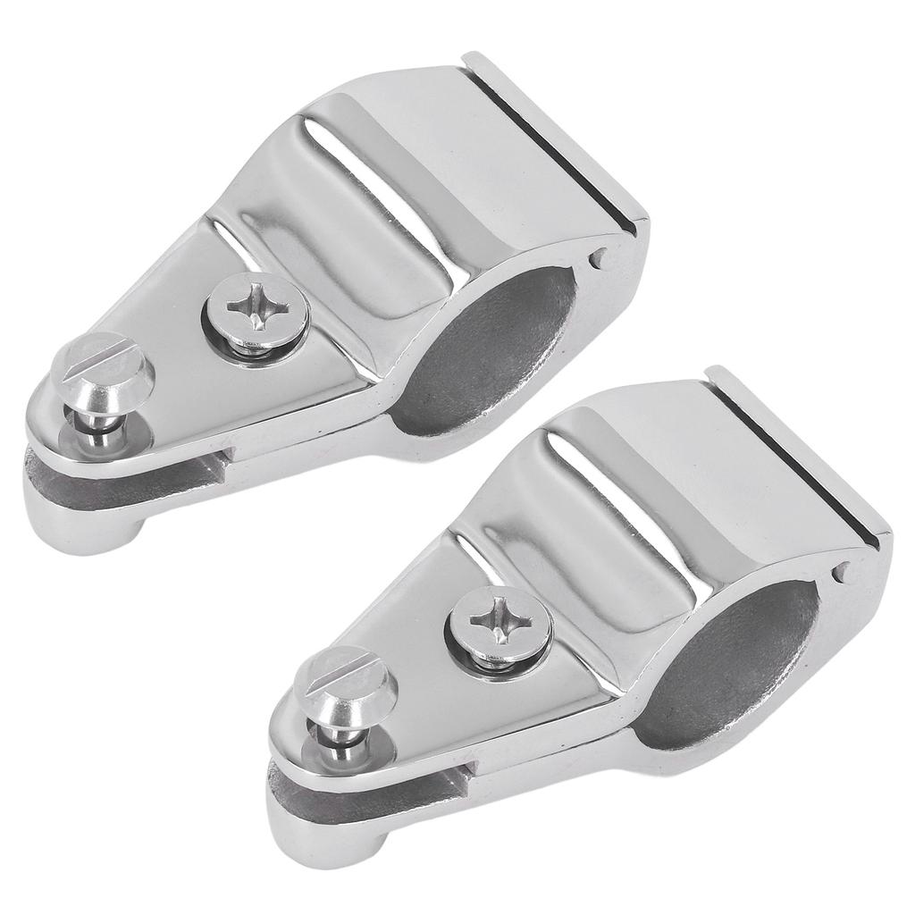 2 stk Topphengsleskinnefeste 316 Marinegrad Rustfritt stål Bimini Hengslet kjeveklemme Skyvebåt Yacht