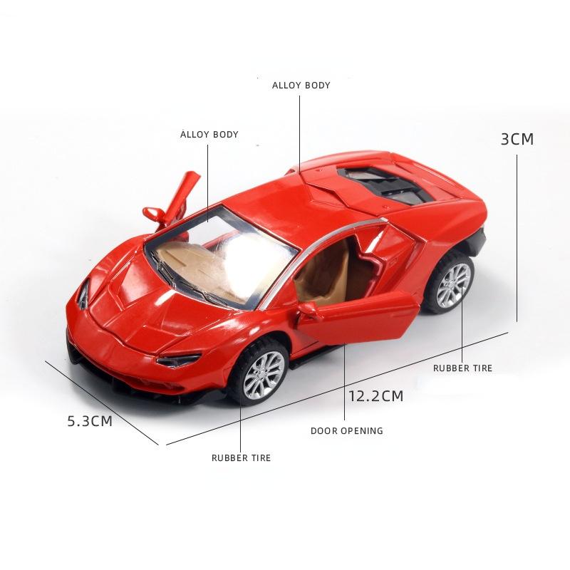 1:36 Simulation Lamborghini Alloy Sports Car Model Children's Toy Car Ornaments