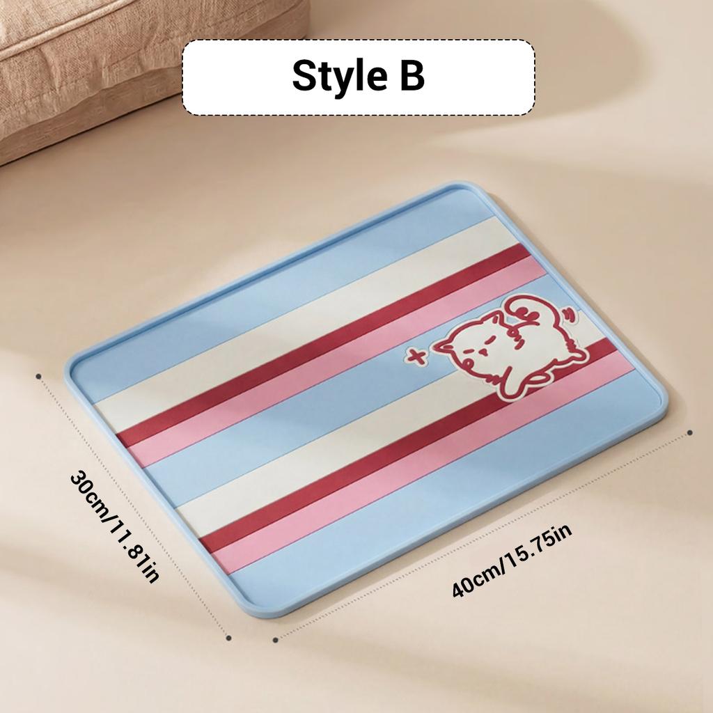 Pet Placemat Cat Dog Drinking Feeding Placemat Feeder Mats Cat Feed Mat Dog Food Bowl Mat Silicone Waterproof Pet Bowl Pad