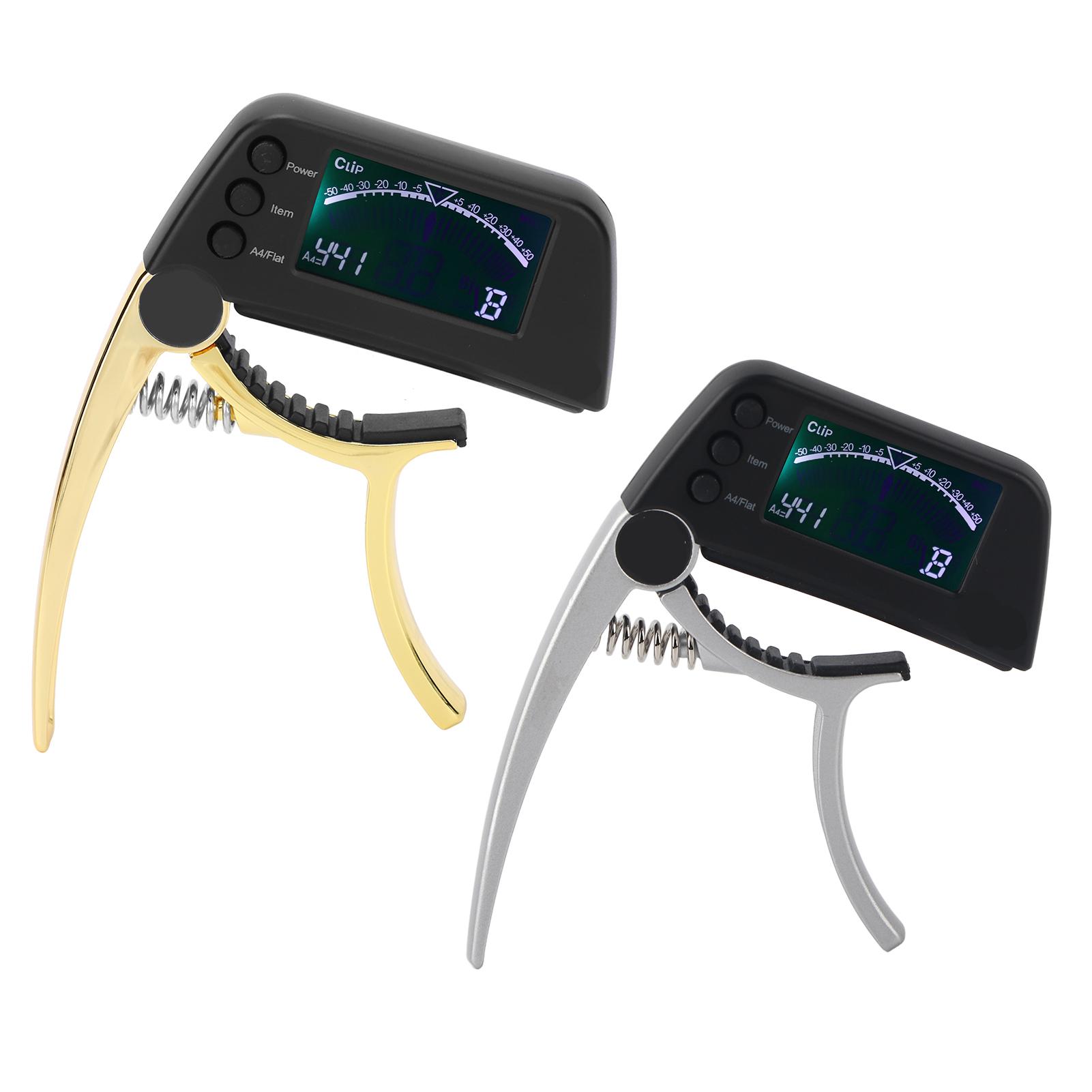 

Гитарный каподастр из цинкового сплава, ABS 2 в 1, зажим с ЖК-дисплеем для акустических электрических классических гавайских гитар