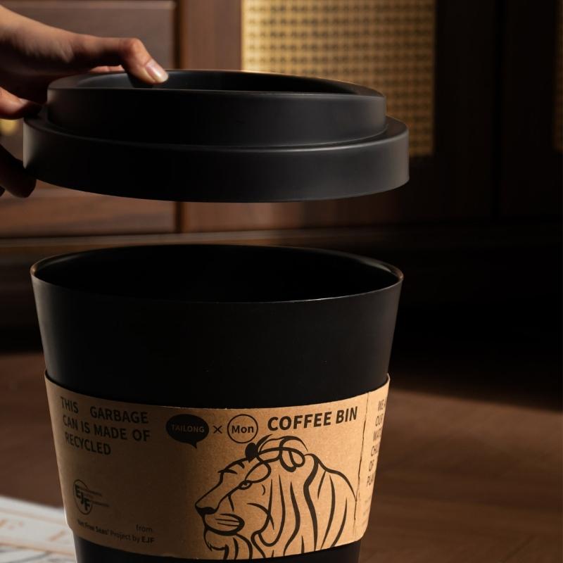Tabletop Coffee Cup Trash Can Swing Open Cover Great For Kitchen Living Area Or Workplace