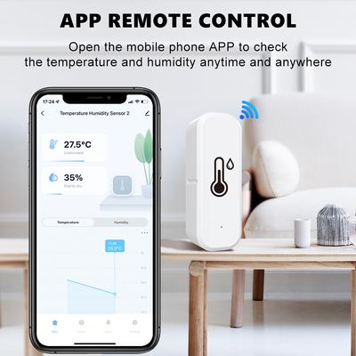 Tuya WiFi Smart Temperature Humidity Detector Sensor Hygrometer Thermometer Detectors Smart Home Real Time Monitoring  Assistant