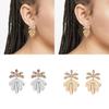 Sophisticated Leaf Earrings European American Style Alloy Studs Perfect For Any Occasion