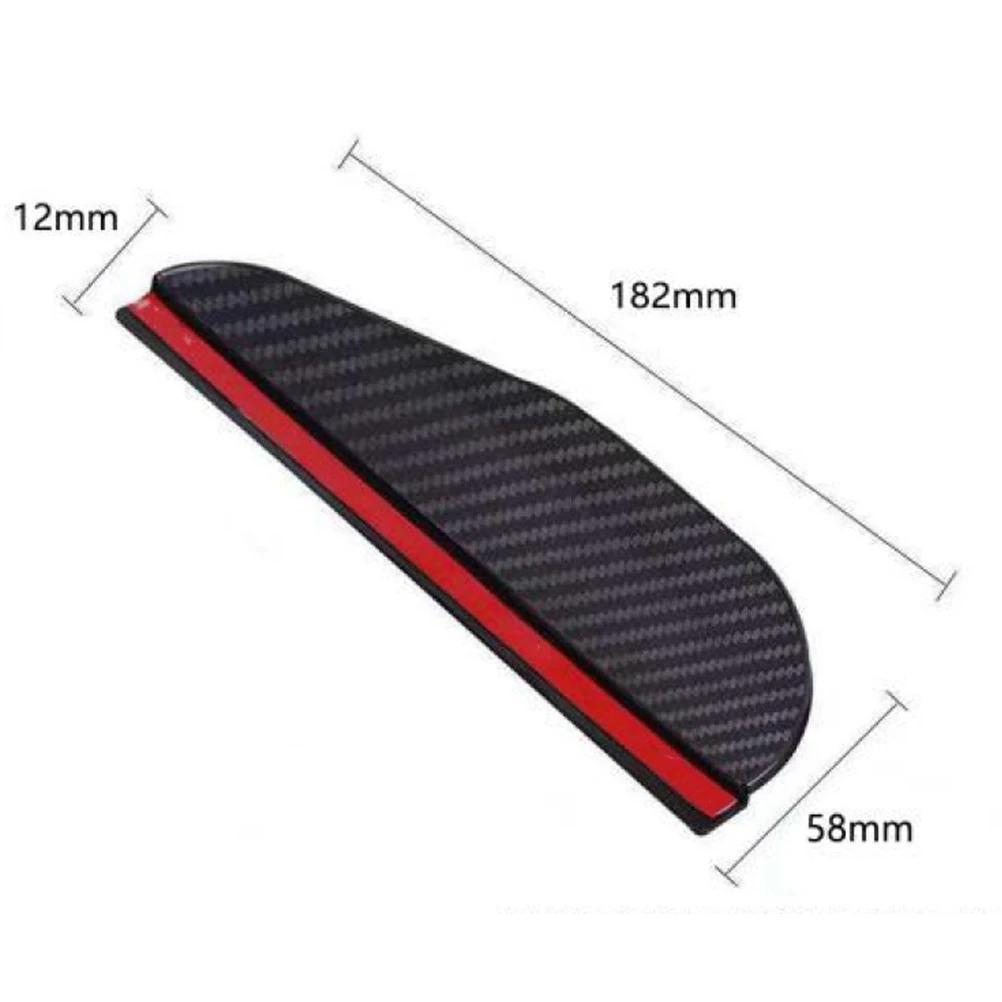 2pcs Universal Car Rearview Mirror Rain Eyebrow Rear View Rainproof Blades Sticker