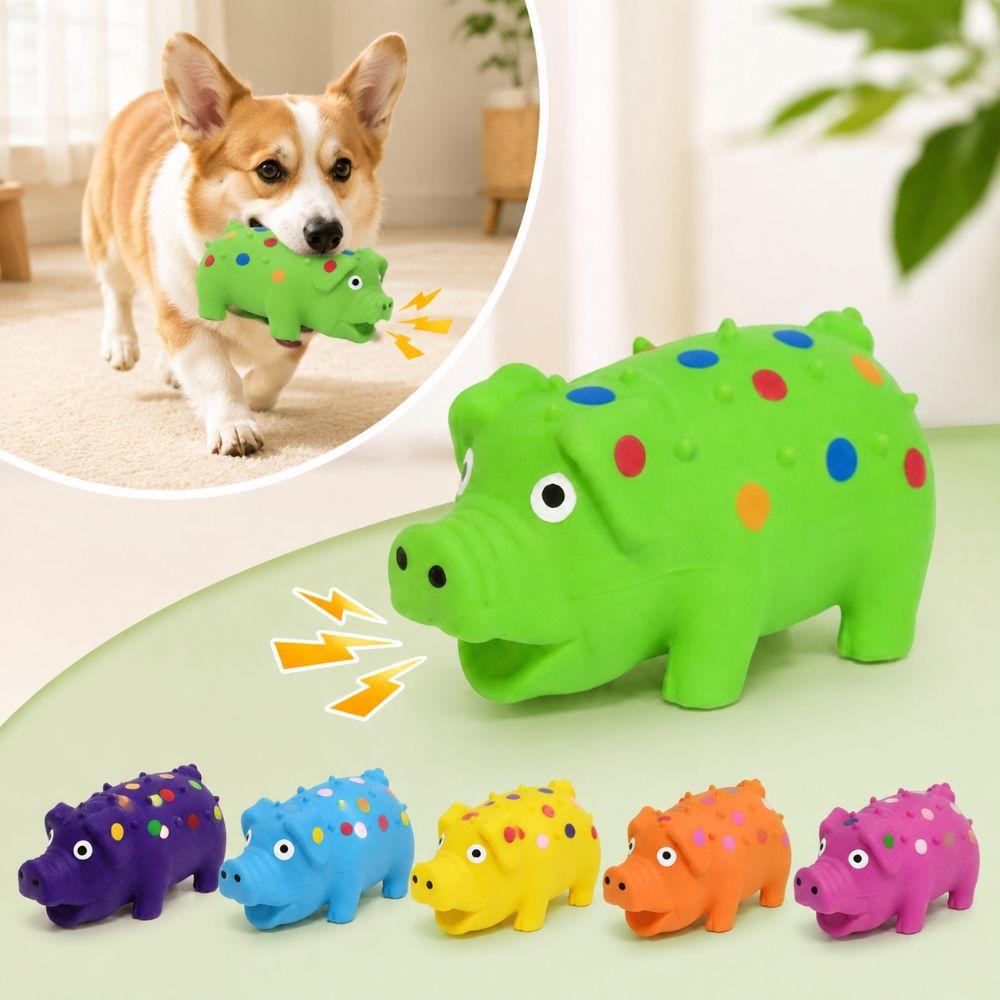 Weiches Latex-Punkt-Grunzschwein-Spielzeug Interaktives Hundekau-Spielzeug Für Kleine Mittlere Große Hunde