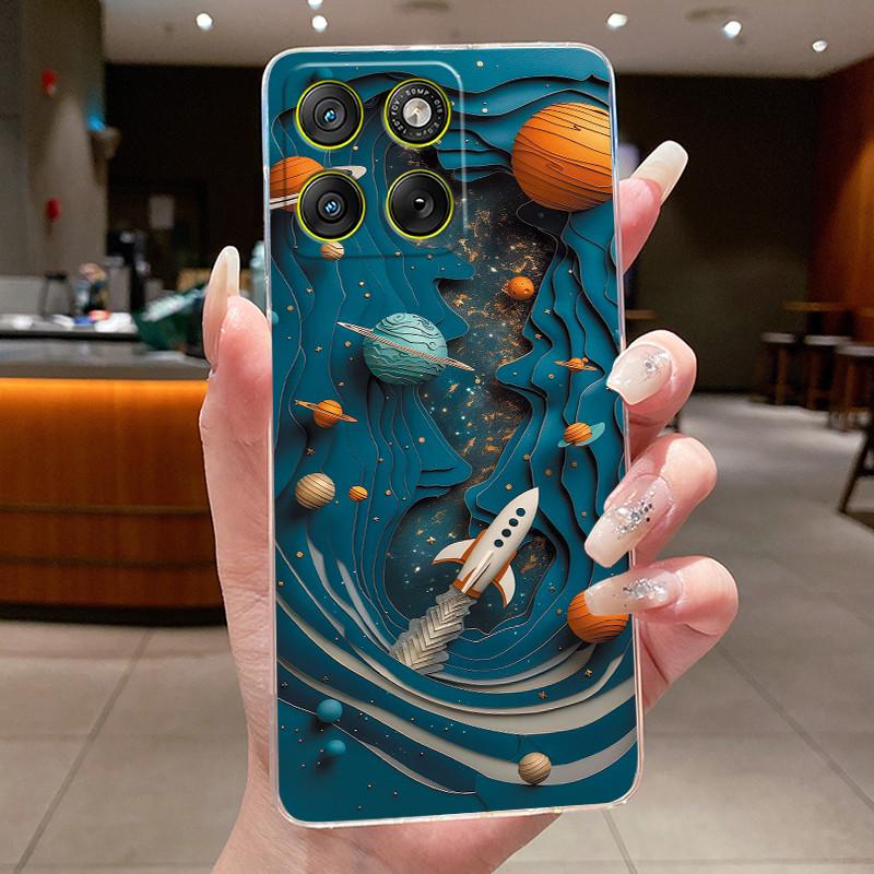 Case For Motorola Edge 70 5G Casing XT2601-2 XT2603-2 Fashion Butterfly Flower Transparent Cover For Motorola Edge 70 Phone Case